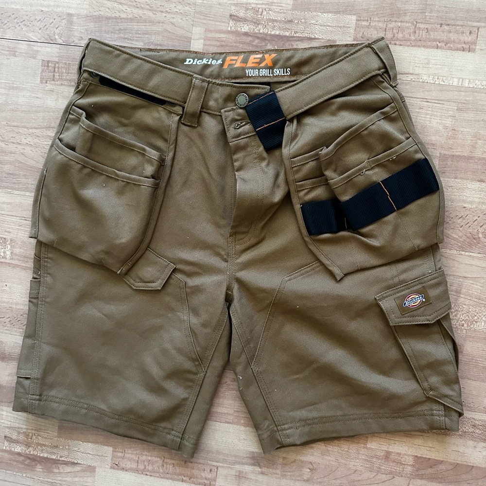 Rare NWOT Dickies Women’s Unisex Flex Work Industrial Shorts - Khaki Brown